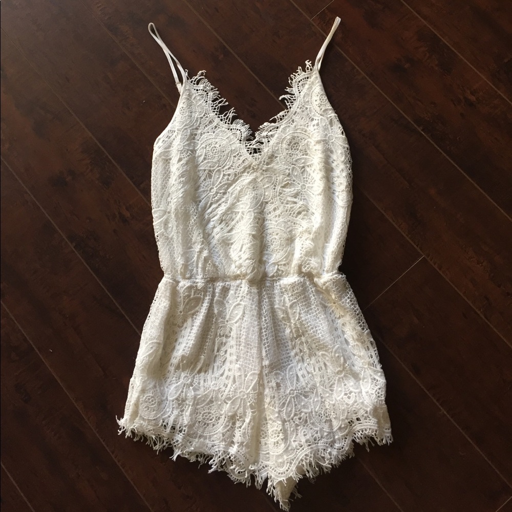 NWOT White Lace Romper